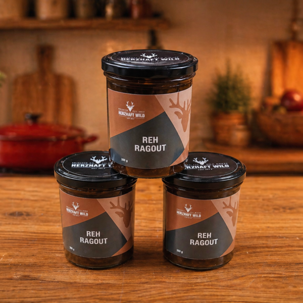 Genussfertiges Rehragout im Glas – zart geschmortes Wildragout im 3er Set
